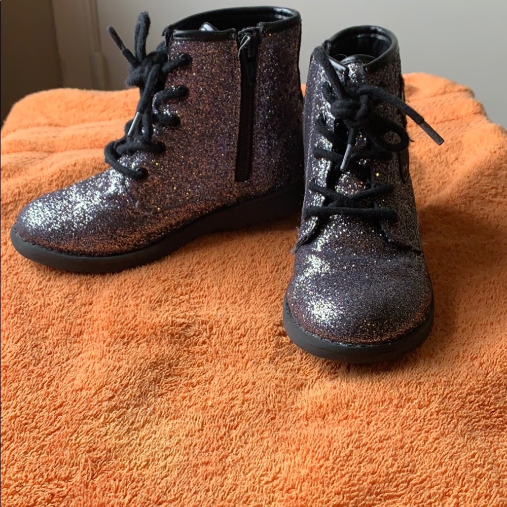 Toddler girl Glitter Combat boots!!